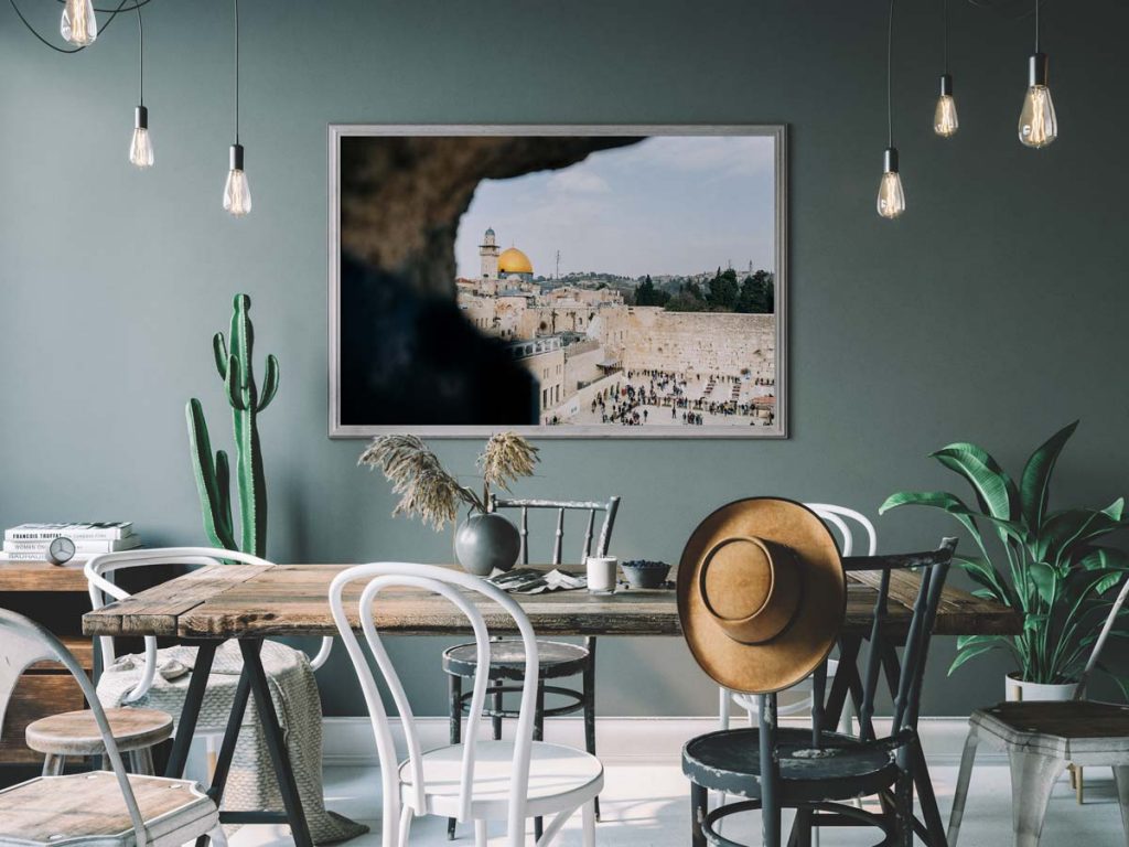 Print: „Western Wall and Dome of the Rock“